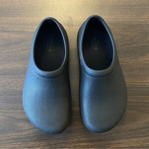 Crocs Work On The Clock Dual Comfort Non-Slip Black Clogs Womens 6 Men’s 4